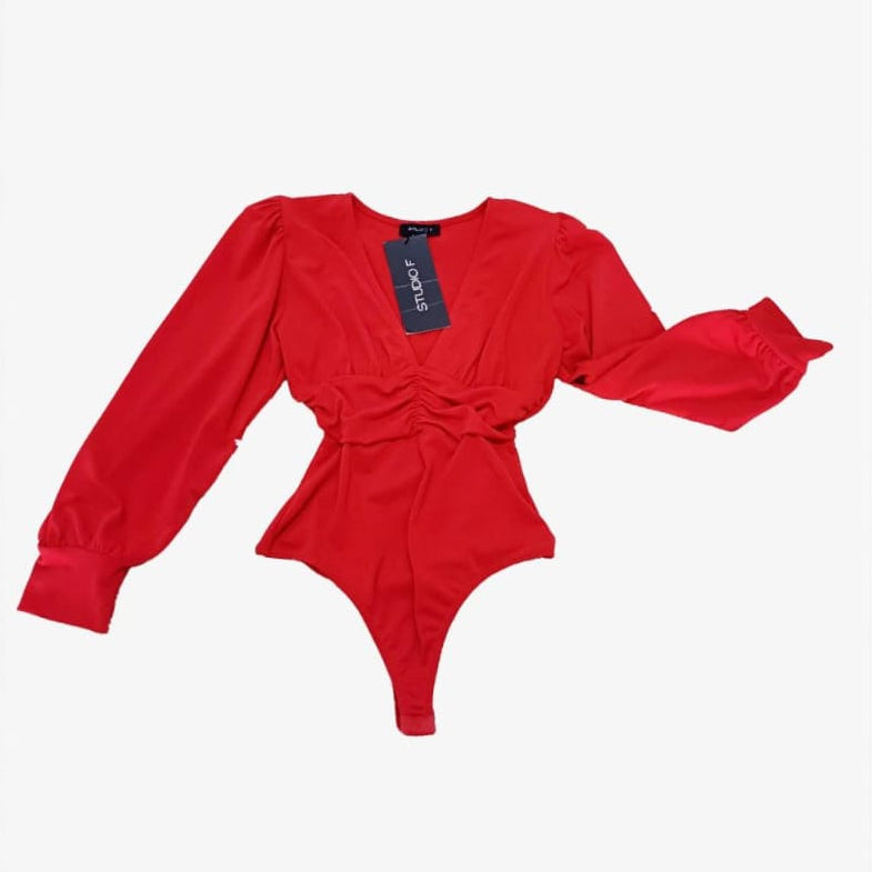 Body Rojo Manga Larga