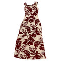 Vestido con estampado vino con tirantes