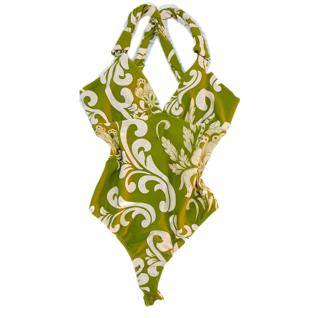 Body, sin mangas con estampado verde